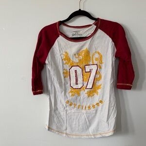 Harry Potter Gryffindor W Raglan Shirt - Red & White